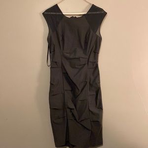 EUC like new dark gray fitted & ruched Pompous  Studio dress size 10
